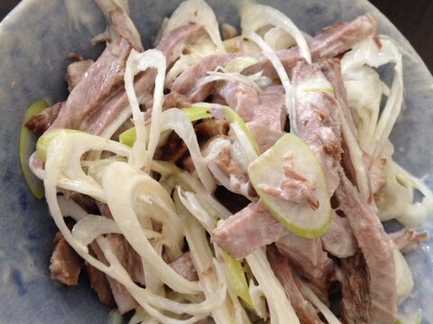 煮豚とネギのサラダ